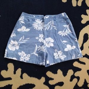 Blue Floral Shorts-Sz 12